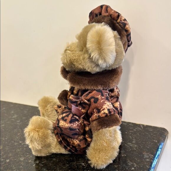 T.C. DAWSON BROWN 13“ JOINTED BROWN BEAR PLUSH FANCY GIRL - Picture 3 of 6